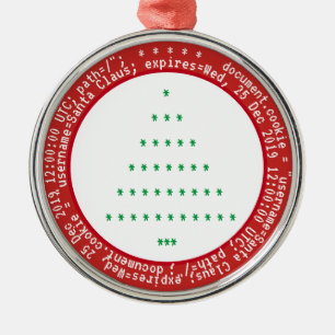 Ornement En Métal Browser Cookies for Santa Christmas Ornament Green