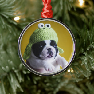 Ornement En Métal Bulldog français