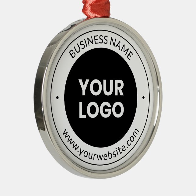 Ornement En Métal Business Name & Website ou Slogan, Merci Etc. (Droite)