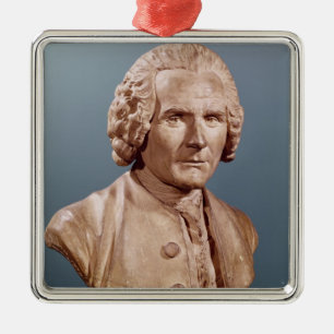 Ornement En Métal Buste de Jean-Jacques Rousseau