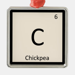 Ornement En Métal C - Chimie du pois chiche Symbole du tableau pério
