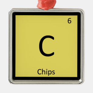 Ornement En Métal C - Chimie Snack Chips Tableau périodique Symbole
