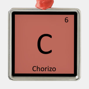 Ornement En Métal C - Chorizo Chimie Symbole du tableau périodique