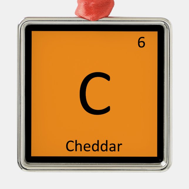 Ornement En Métal C - Symbole de Tableau périodique de chimie de (Devant)