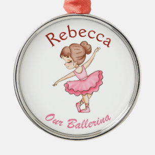 Ornement En Métal Cadeau de ballerine personnalisé, danseuse de ball