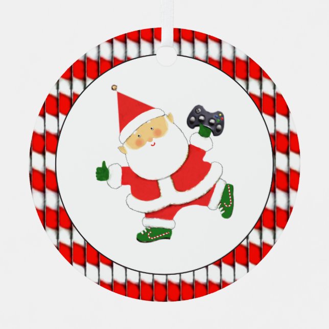 Ornement En Métal Cadeau de jeu vidéo personnalisé (Recto)