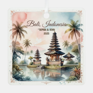 Ornement En Métal Cadeau de mariage personnalisé à Bali Indonésie