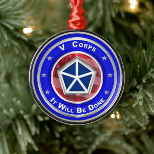 Ornement En Métal Cadeau de Noël du V Corps