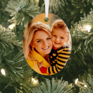 Ornement En Métal Cadeau de Noël personnalisé avec photo
