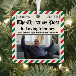Ornement En Métal Cadeau de Noël personnalisé en mémoire, En souveni