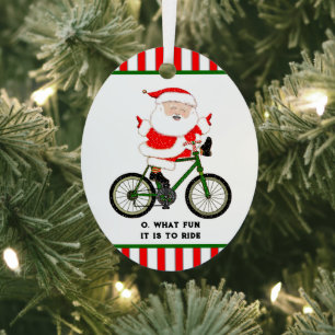 Ornement En Métal Cadeau de vacances Cycliste personnalisé