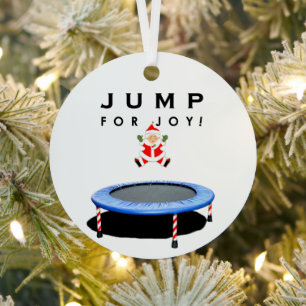 Ornement En Métal Cadeau de vacances de gymnastique sur trampoline