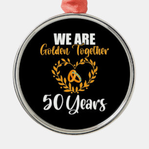 Ornement En Métal Cadeau mariage Nous Sommes Dorés Ensemble 50 Ans