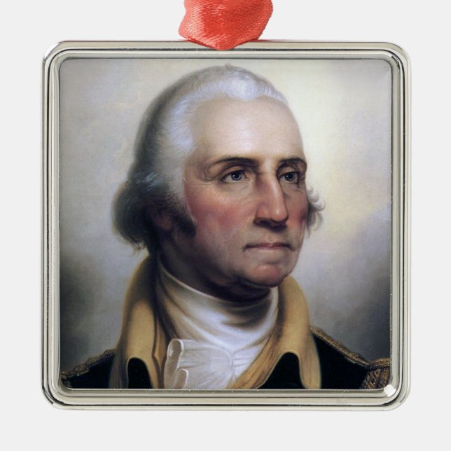 Ornement En Métal Cadeau parfait d'ornement de George Washington (Devant)