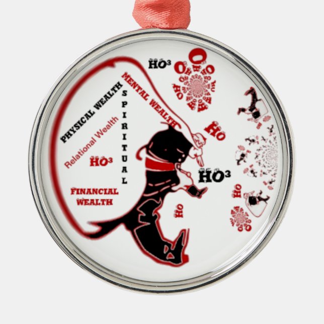 Ornement En Métal Cadeau Père Noël Secret - Prospérité et Richesse (Devant)