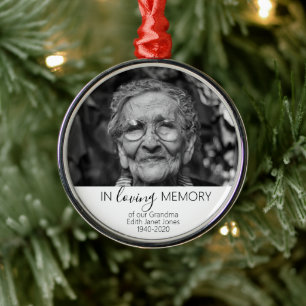 Ornement En Métal Cadeau photo commémoratif Noël, En mémoire d'amour