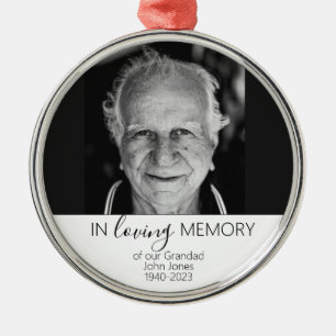 Ornement En Métal Cadeau photo commémoratif Noël, En mémoire d'amour