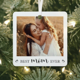 Ornement En Métal Cadeau photo minimaliste simple Meilleure maman qu