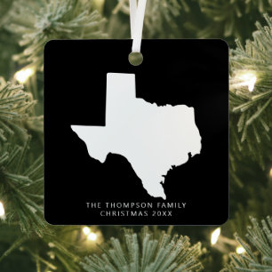 Ornement En Métal Cadeau Pour Couples Amis Clients Texas Noël