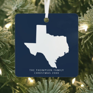 Ornement En Métal Cadeau Pour Couples Amis Clients Texas Noël