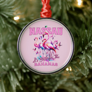 Ornement En Métal Cadeau souvenir Bahamas : Flamant rose Nassau Baha