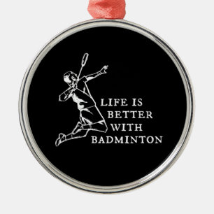 Ornement En Métal Cadeaux pour joueur de badminton
