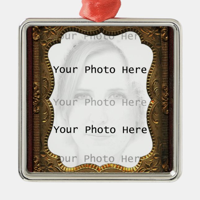 Ornement En Métal Cadre vintage de photo (Devant)