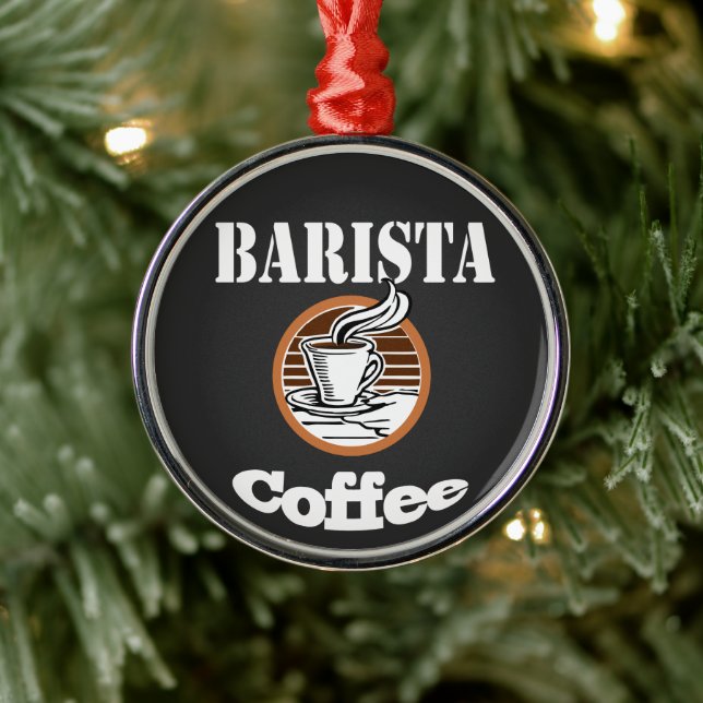 Ornement En Métal Café Barista (Arbre)
