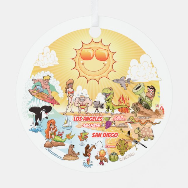 Ornement En Métal Californie du Sud (Verso)