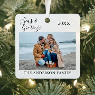 Ornement En Métal Calligraphie Mer et voeux Photo