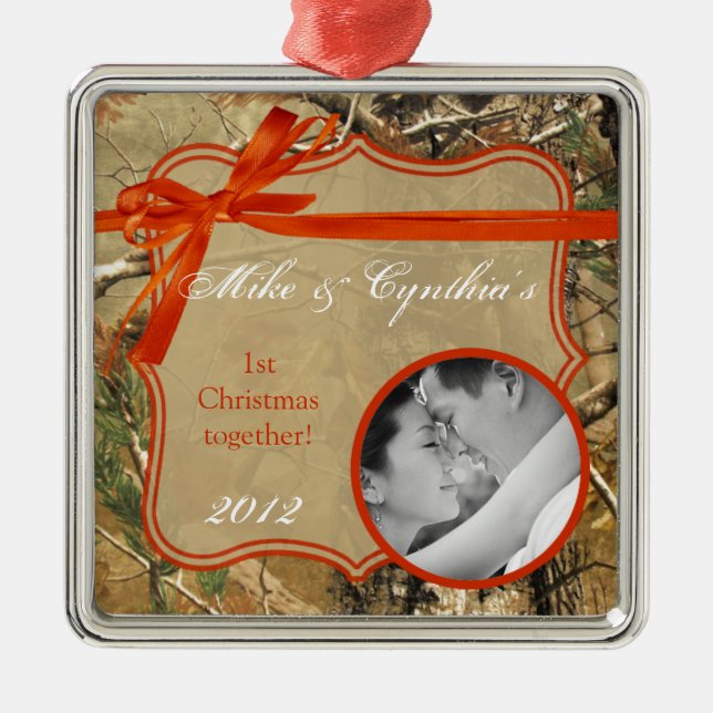 Ornement En Métal Came personnalisée de Camoflouge de chasseurs (Devant)