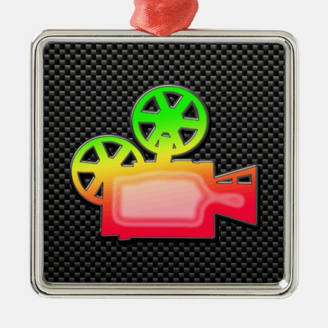 Ornement En Métal Caméra de cinéma élégante (Devant)