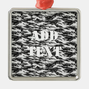 Ornement En Métal Camouflage urbain Tigerstripe - noir & gris