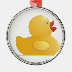Ornement En Métal Canard en caoutchouc jaune