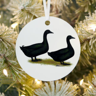 Ornement En Métal Canards : Cayugas noir