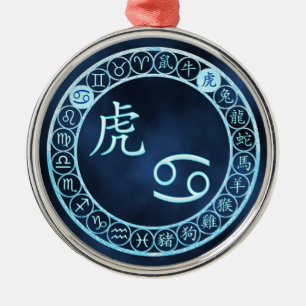 Ornement En Métal Cancer/tigre