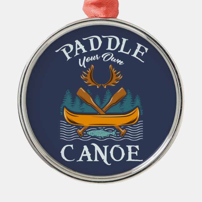 Ornement En Métal Canoë-kayak cadeau (Devant)