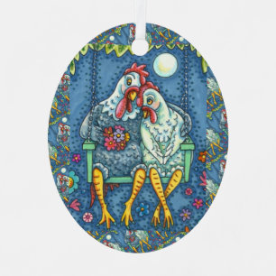 ORNEMENT EN MÉTAL CANOODLES DE POINTE ROOTTES, PÂTISSERIES DE POULET