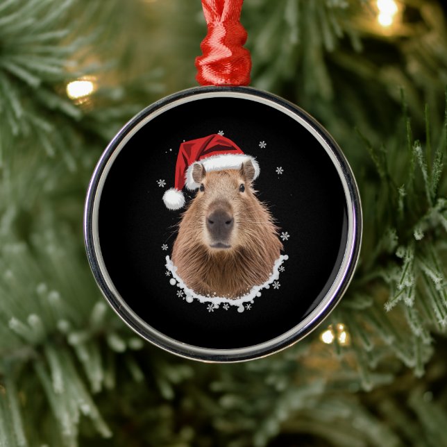 Ornement En Métal Capybara Noël drôle  (Arbre)