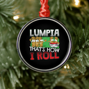 Ornement En Métal Caricature alimentaire philippine Lumpia