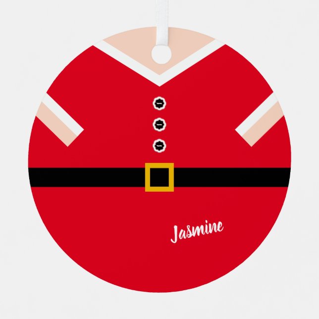 Ornement En Métal Caricature rouge Père Noël Costume Balloon (Recto)