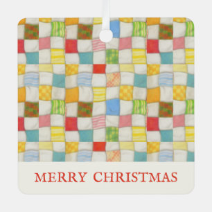 Ornement En Métal Carré en métal FIN CRAZY + Texte