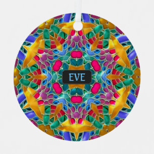 Ornement En Métal Carreaux en verre étincelant - Xmas Kaleidoscope