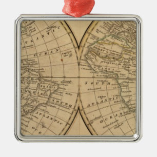 Ornement En Métal Carte 3 du monde