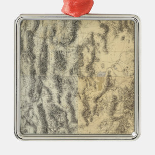 Ornement En Métal Carte composée de l'Arizona, du Nevada, et de