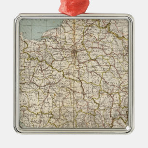 Ornement En Métal Carte d'atlas de la France