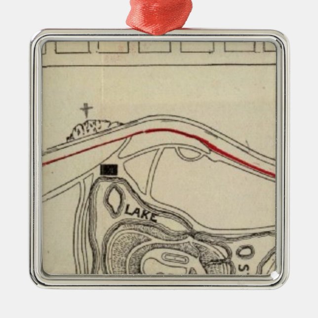 Ornement En Métal Carte de Golden Gate Park (Devant)