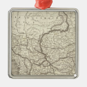 Ornement En Métal Carte de la Turquie et de la Grèce