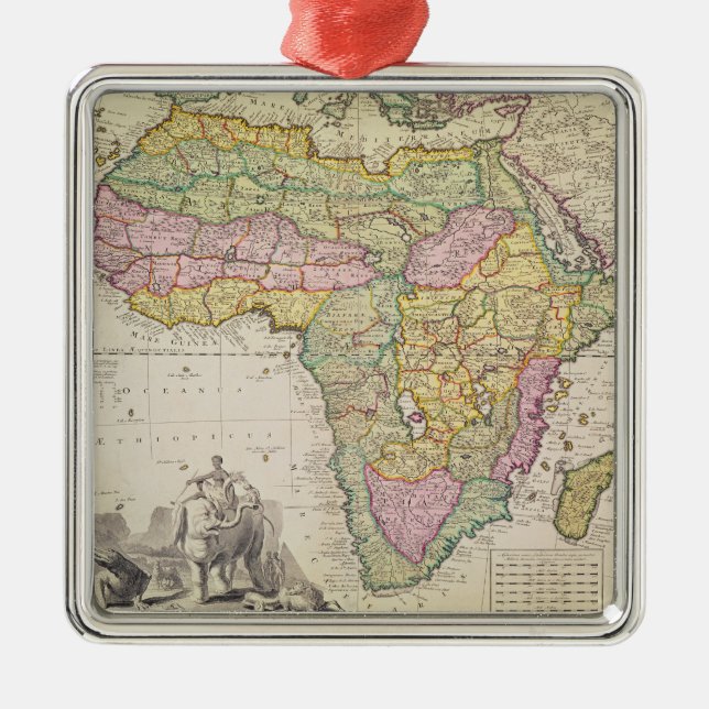 Ornement En Métal Carte de l'Afrique (Devant)