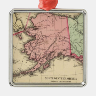 Ornement En Métal Carte de nanowatt Amérique par Mitchell